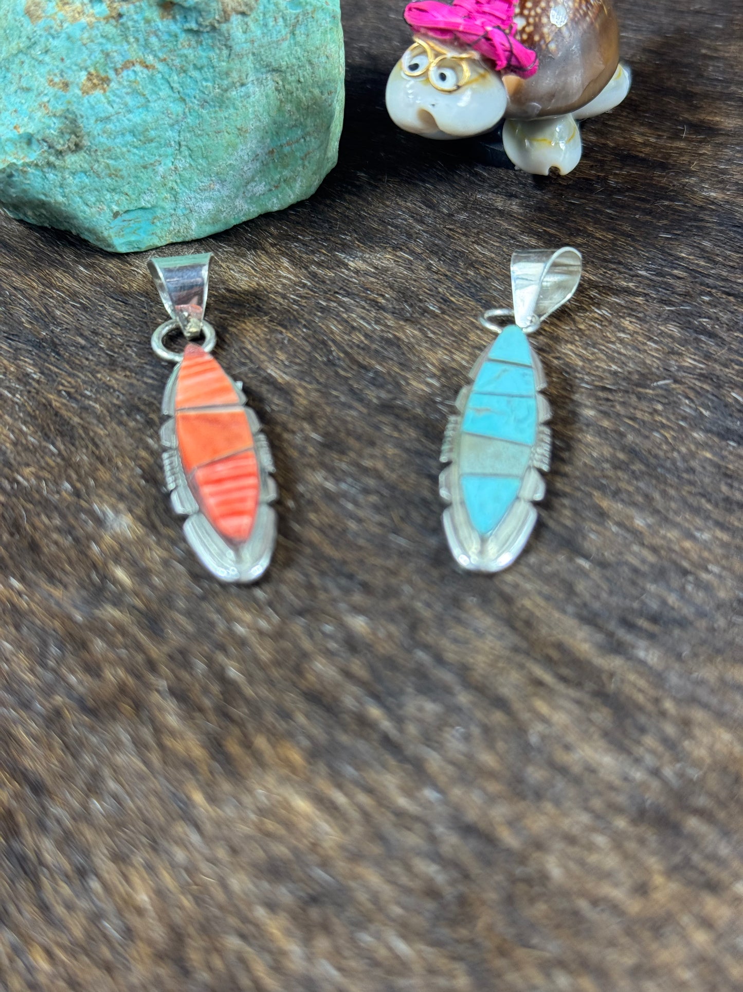 Spiny and Turquoise Inlay Pendant