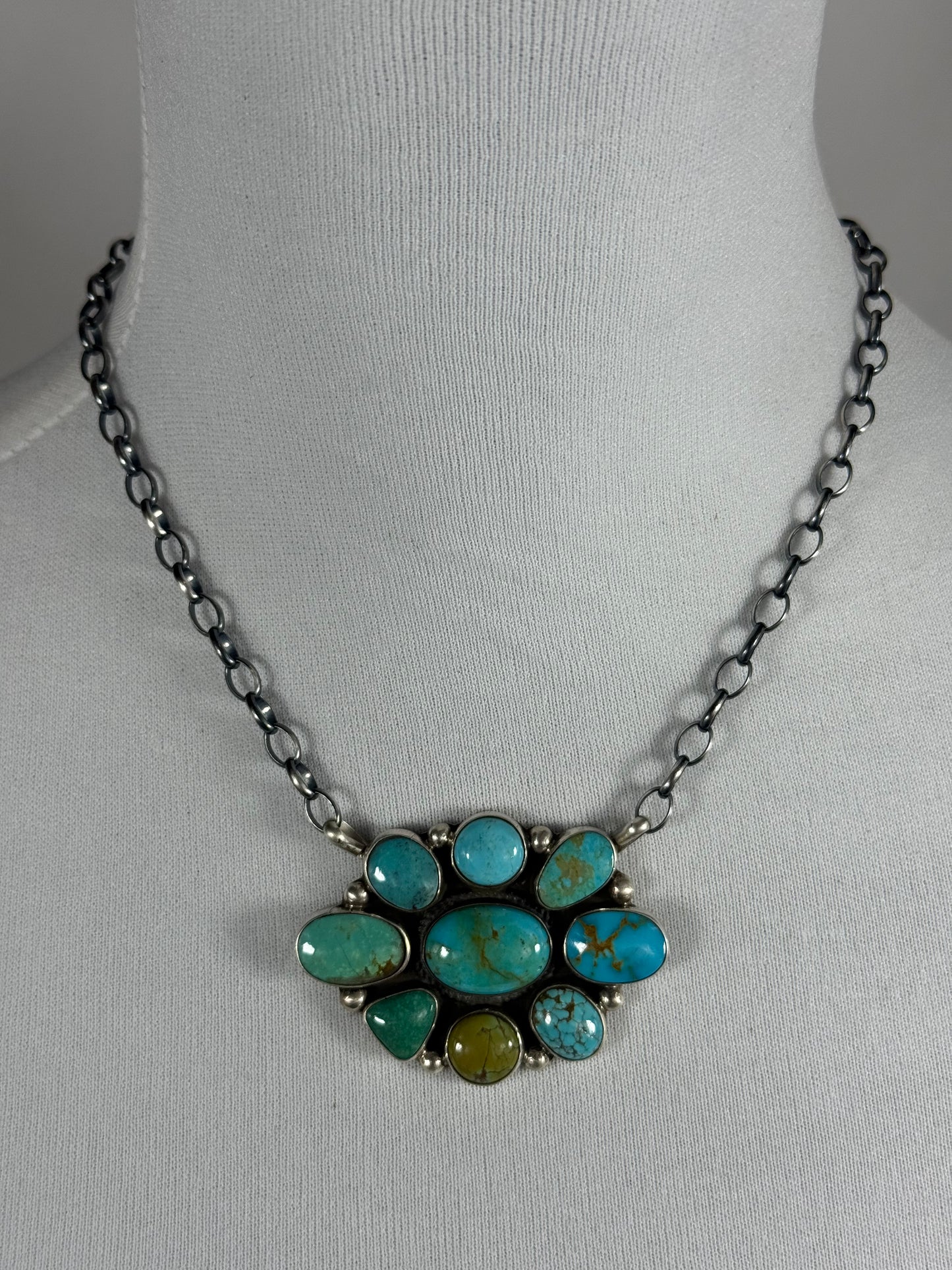 Kingman Cluster Fixed Pendant Necklace