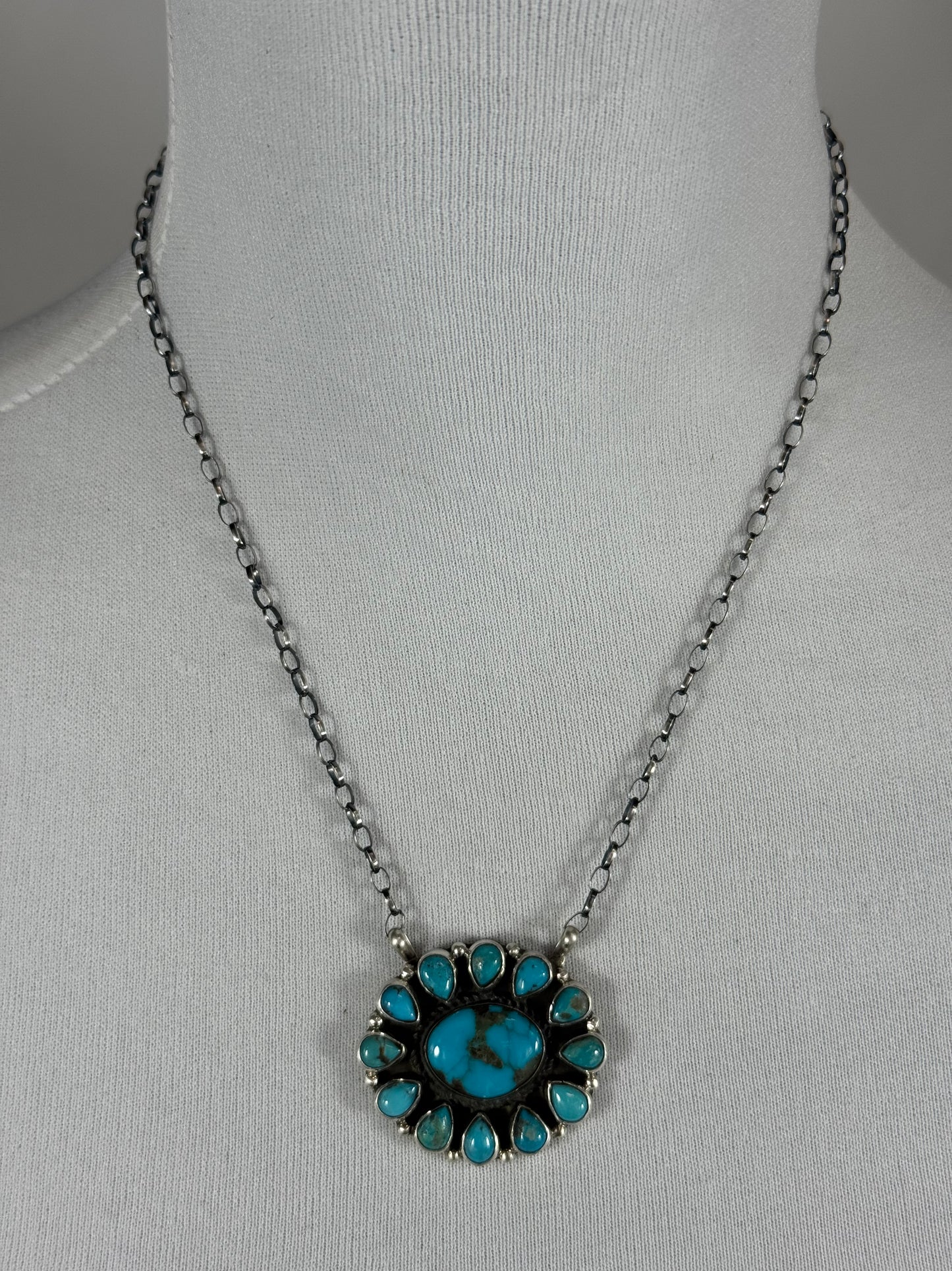 Kingman Cluster Fixed Pendant Necklace