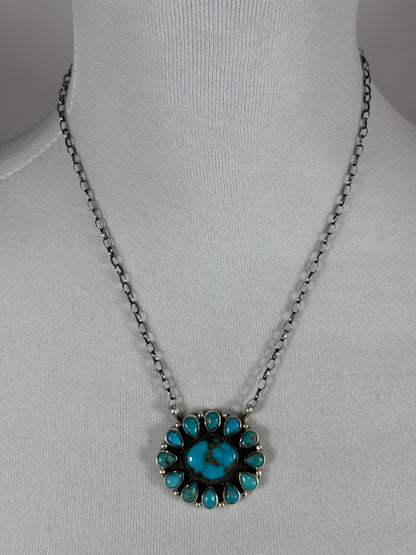 Kingman Cluster Fixed Pendant Necklace