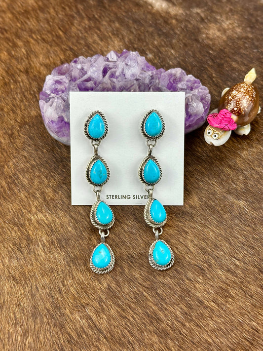 Kingman Turquoise Dangle Earring