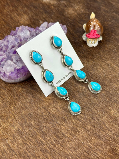 Kingman Turquoise Dangle Earring