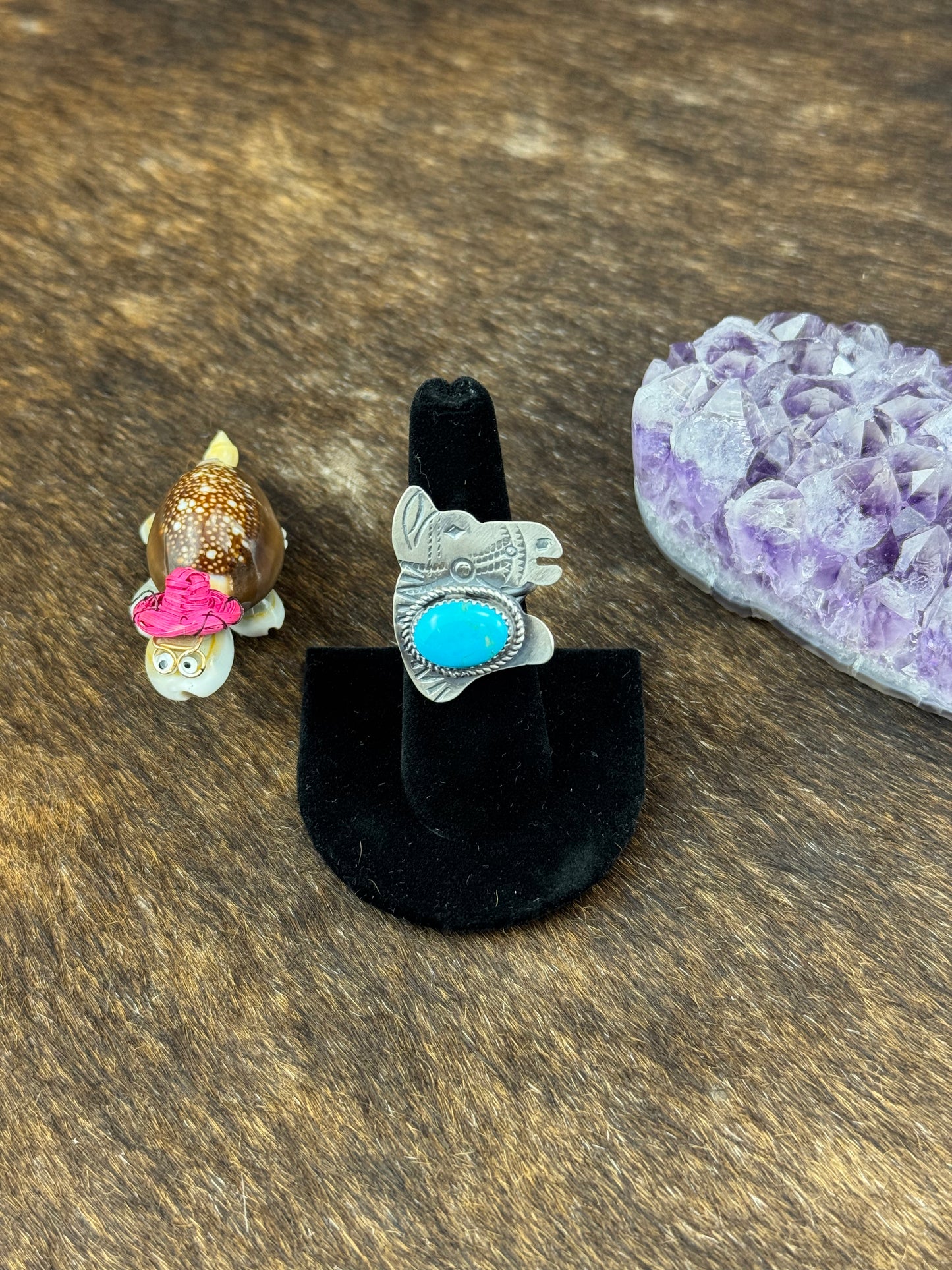 Kingman Turquoise Horse Ring