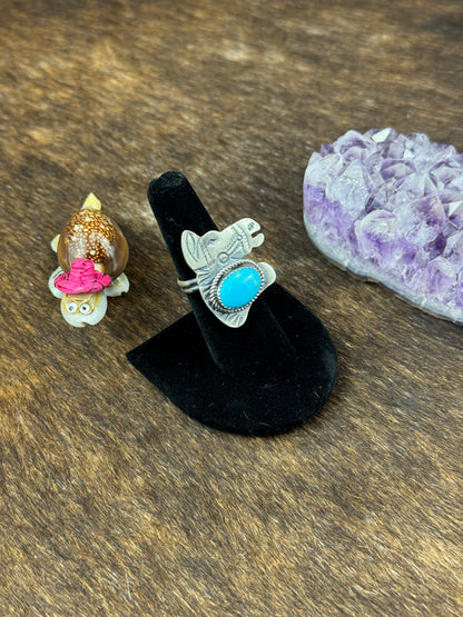 Kingman Turquoise Horse Ring