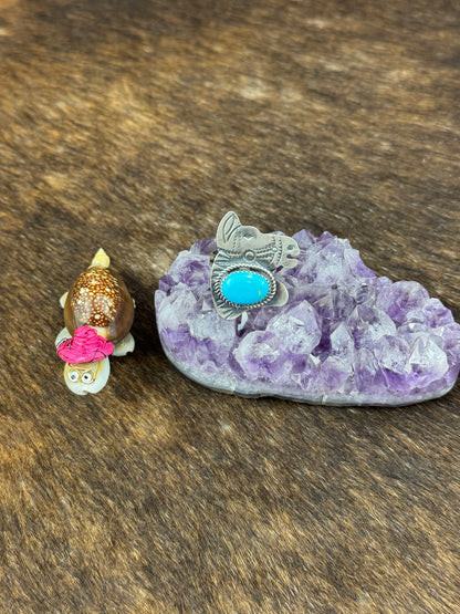 Kingman Turquoise Horse Ring