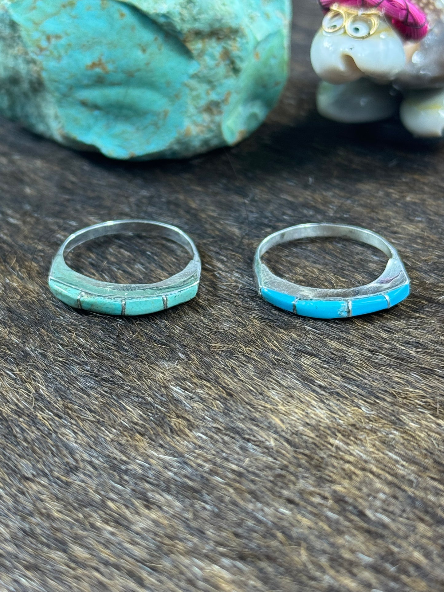 Blue Kingman Stacker Ring