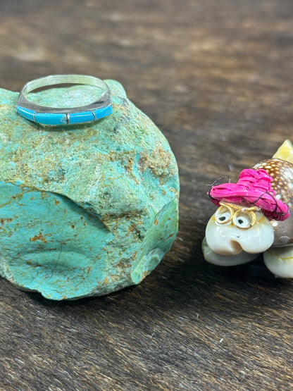Blue Kingman Stacker Ring