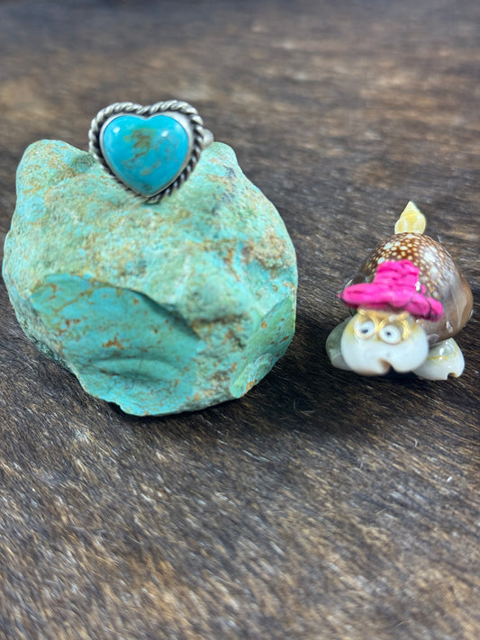 Kingman Turquoise Heart Ring