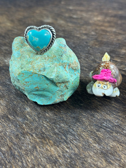 Kingman Turquoise Heart Ring