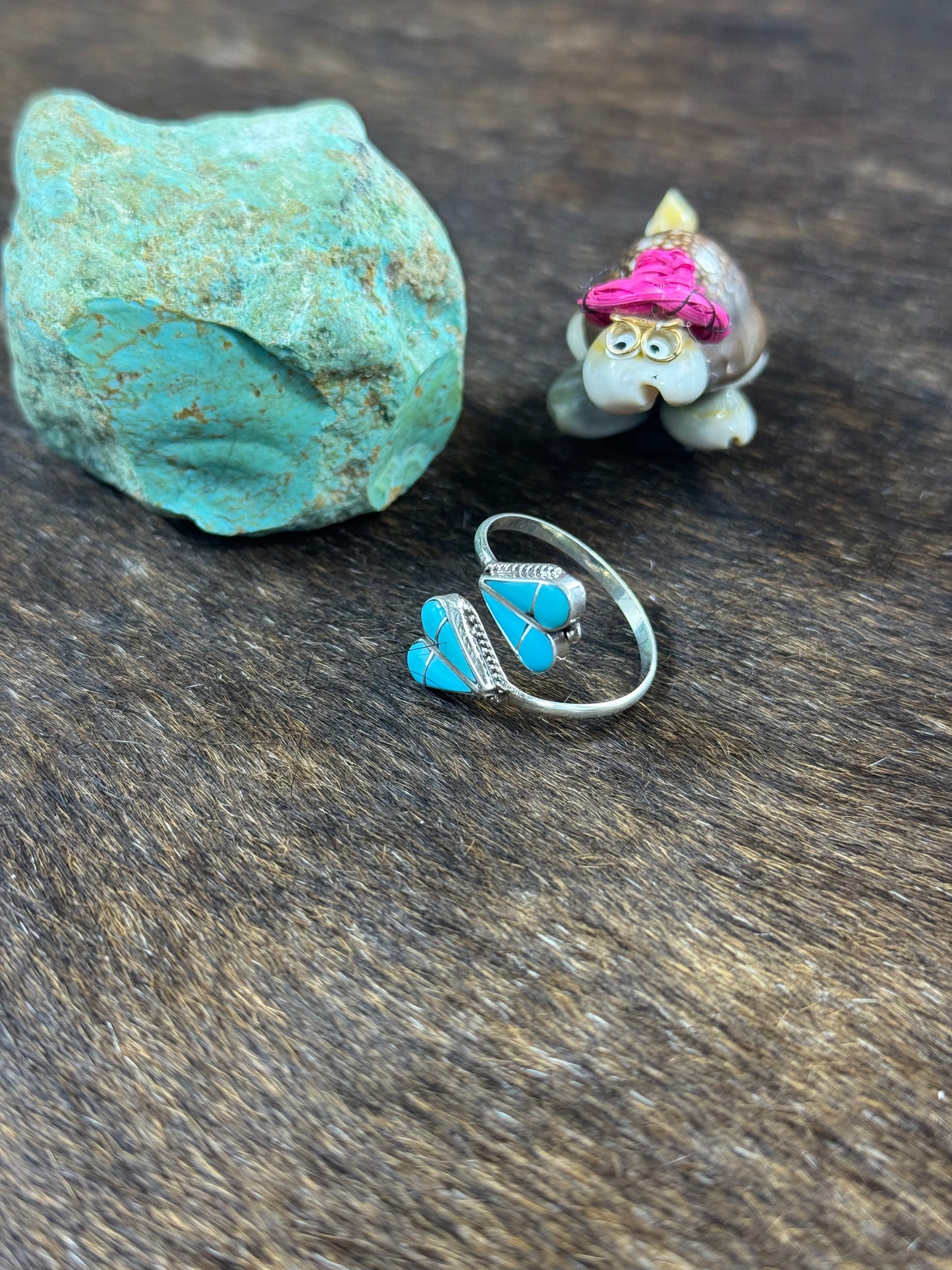 Adjustable Two Sided Heart Ring