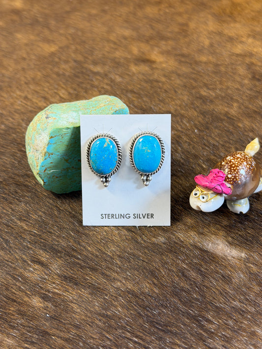 Kingman Oval Stud Earring