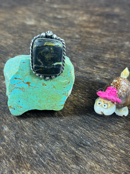 Black Jack Single Stone Ring
