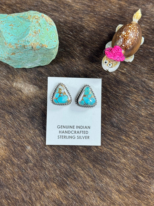 Orange Crush Triangle Stud Earring