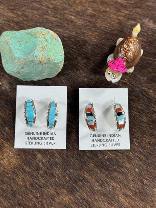 Inlay Hoop Earring
