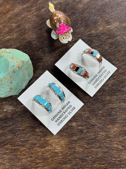 Inlay Hoop Earring
