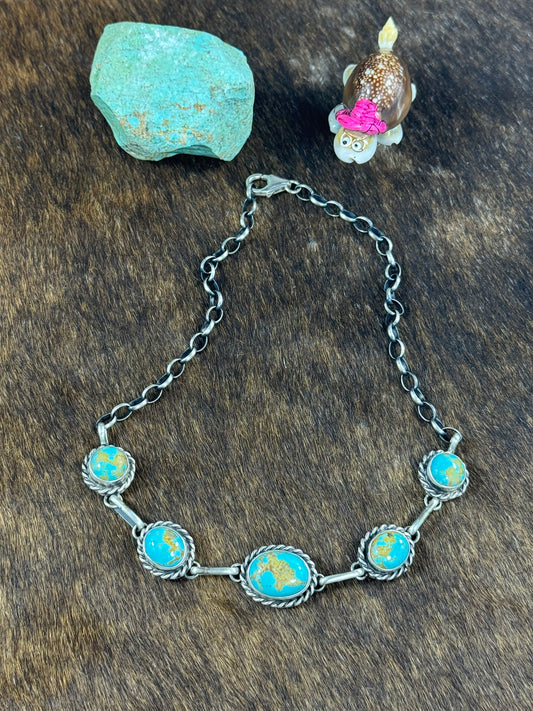 Kingman Turquoise Choker Necklace