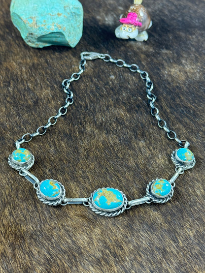 Kingman Turquoise Choker Necklace