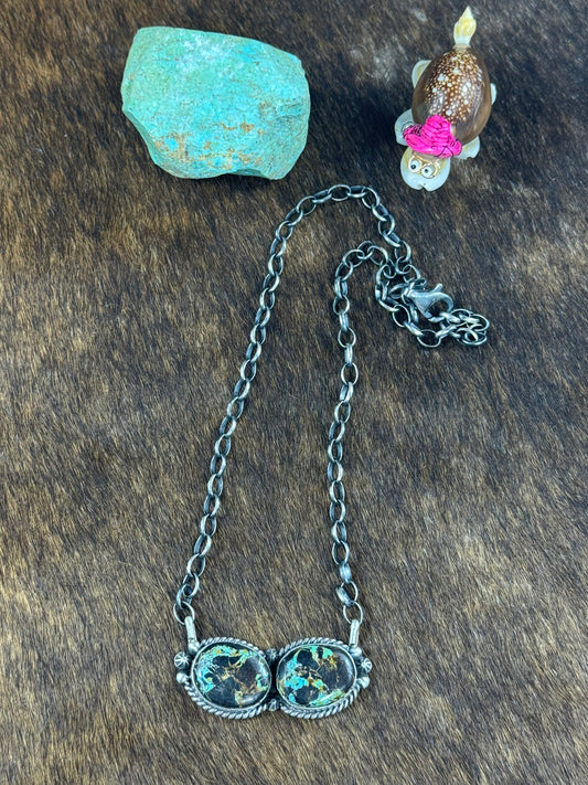 Black Jack Bow Tie Necklace