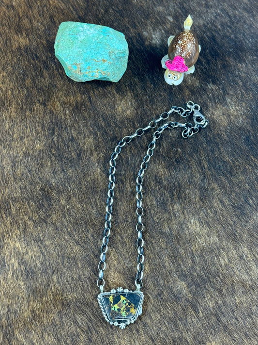 Black Jack Fixed Pendant Necklace