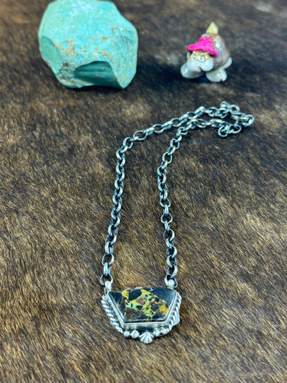 Black Jack Fixed Pendant Necklace