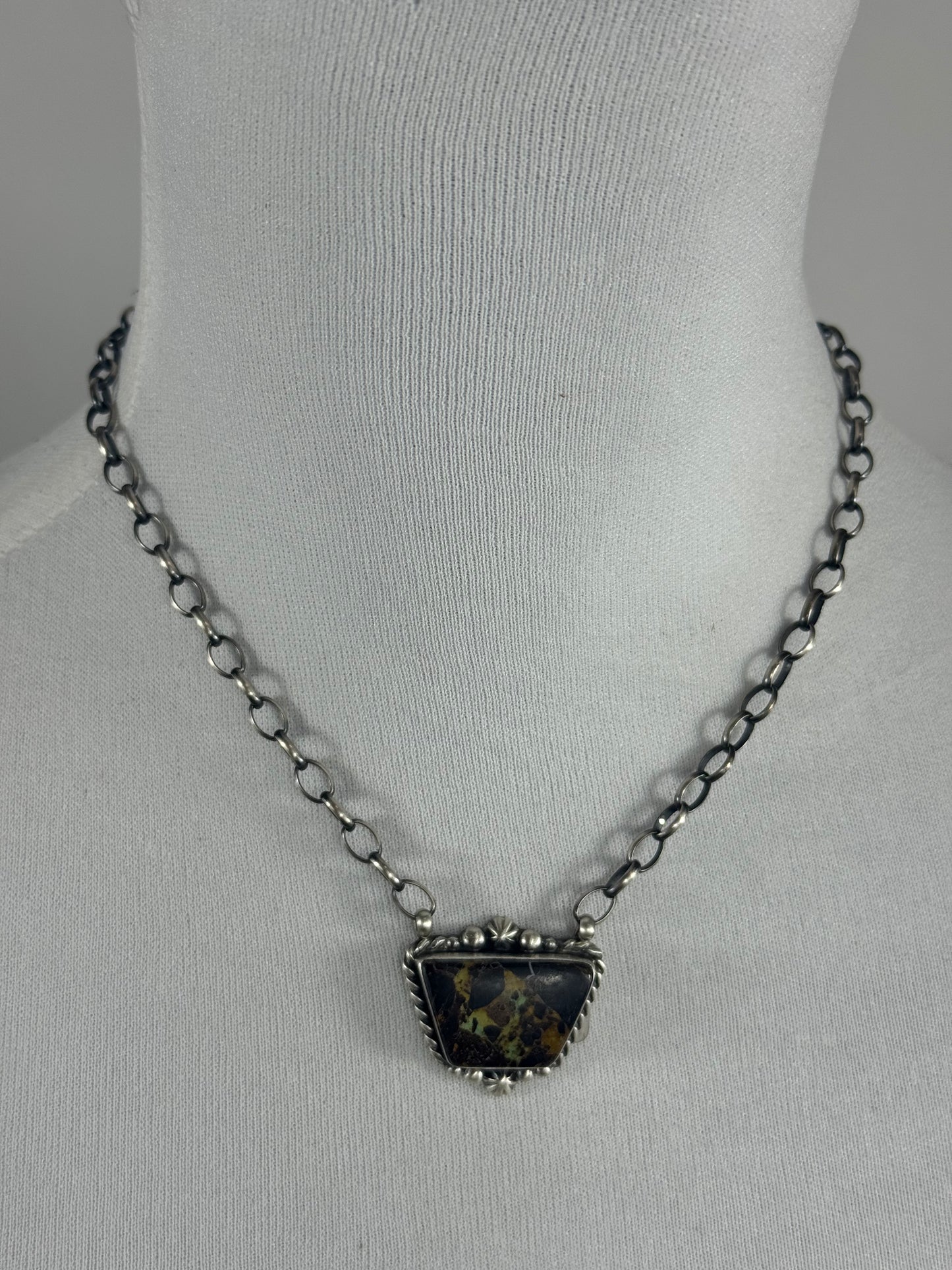 Black Jack Fixed Pendant Necklace