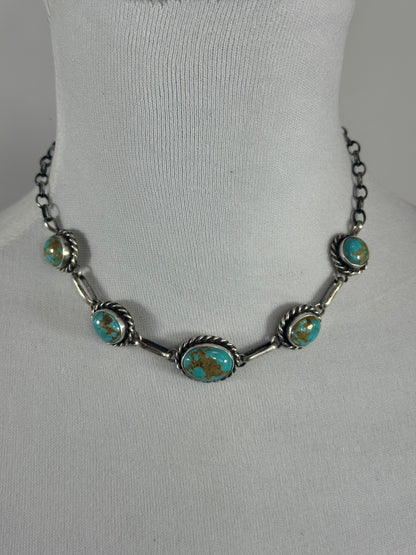 Kingman Turquoise Choker Necklace