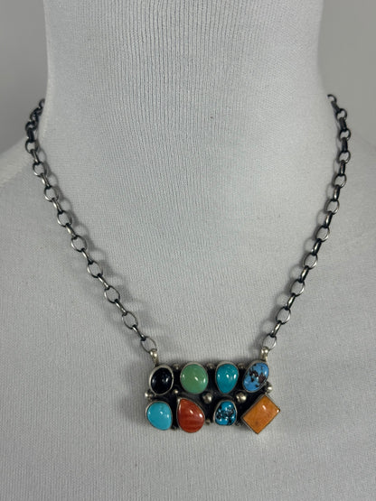 Multi Color Bar Necklace