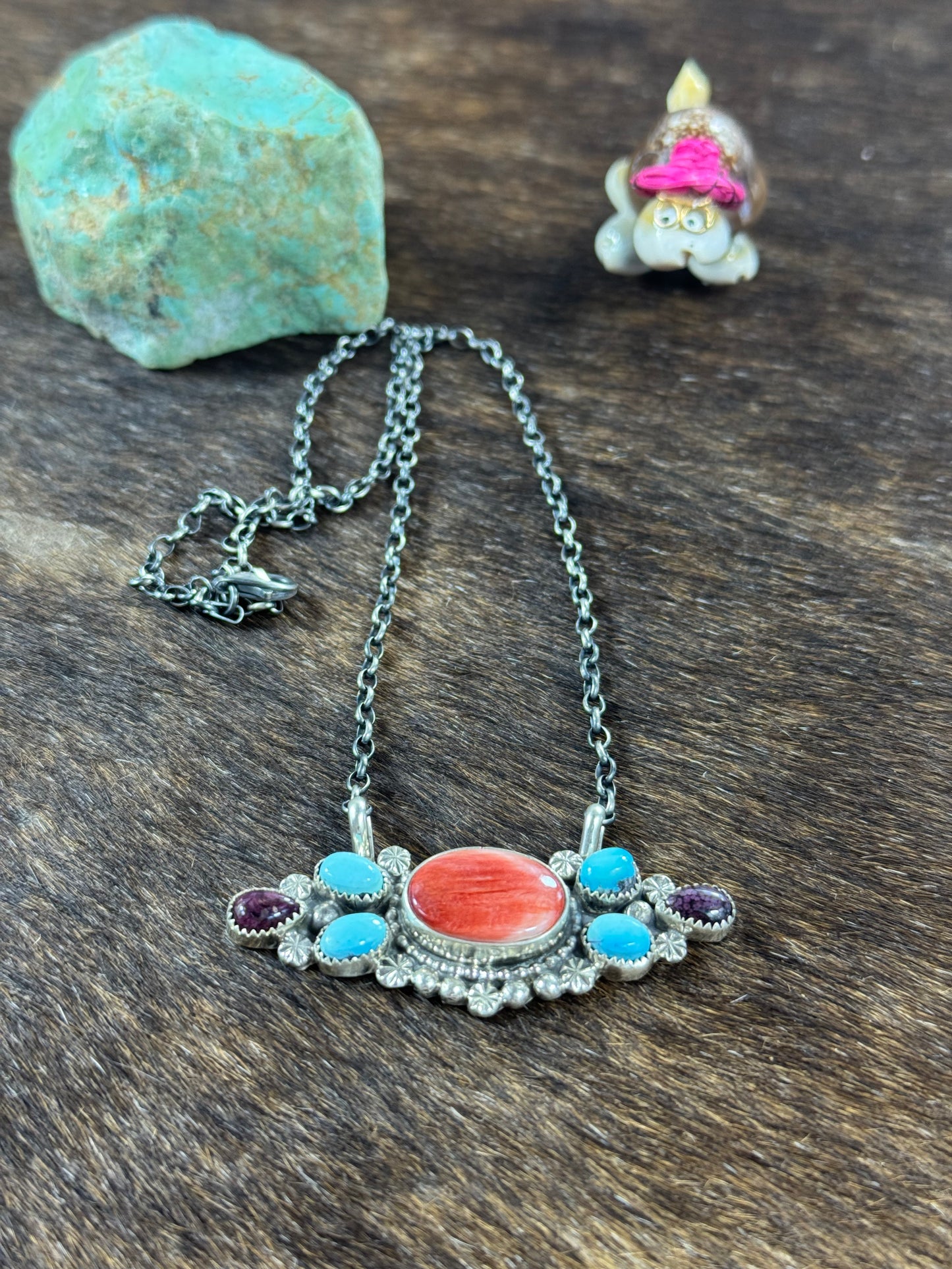Multi Color Bow Tie Necklace