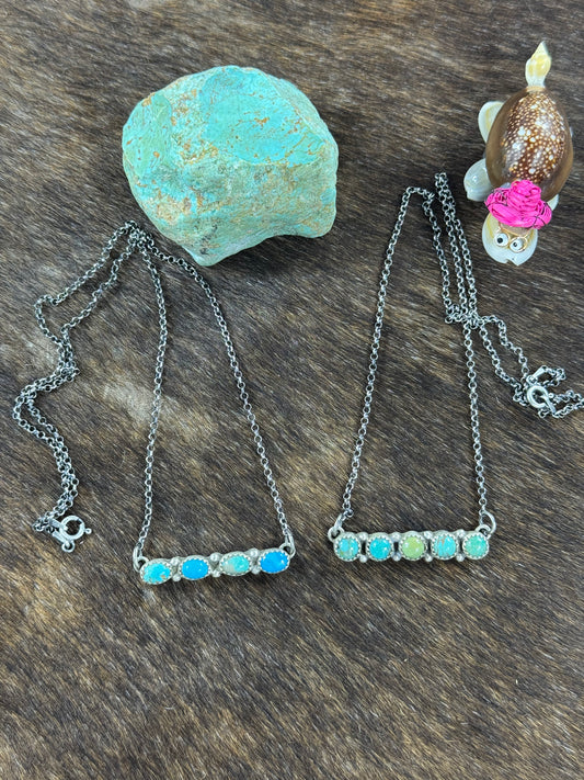 Kingman 5 Stone Bar Necklace