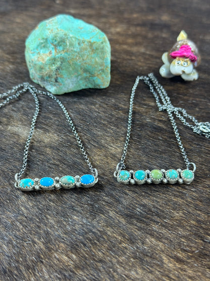 Kingman 5 Stone Bar Necklace
