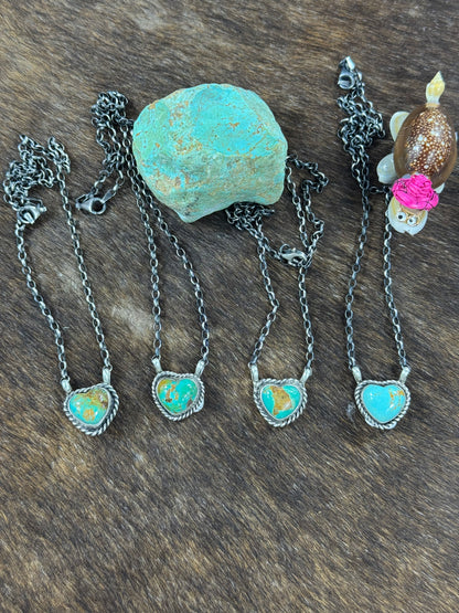 Kingman Turquoise Heart Necklace