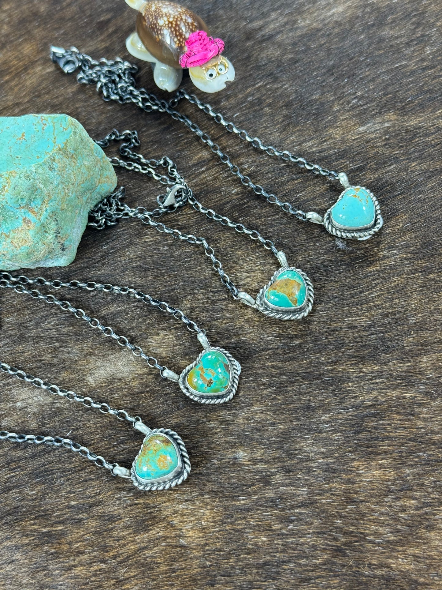 Kingman Turquoise Heart Necklace