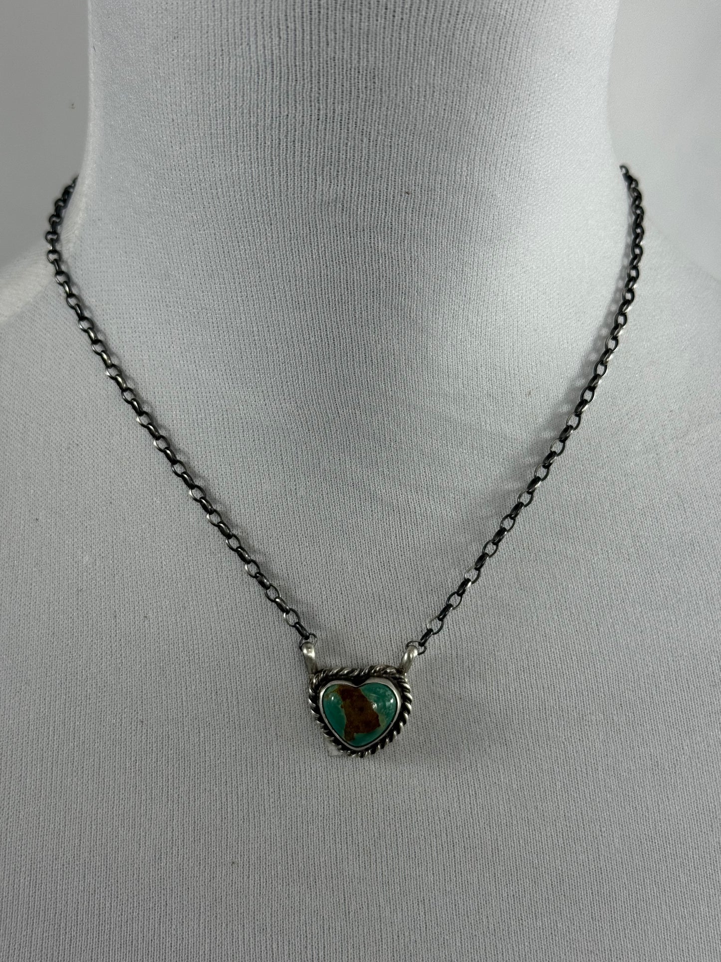 Kingman Turquoise Heart Necklace