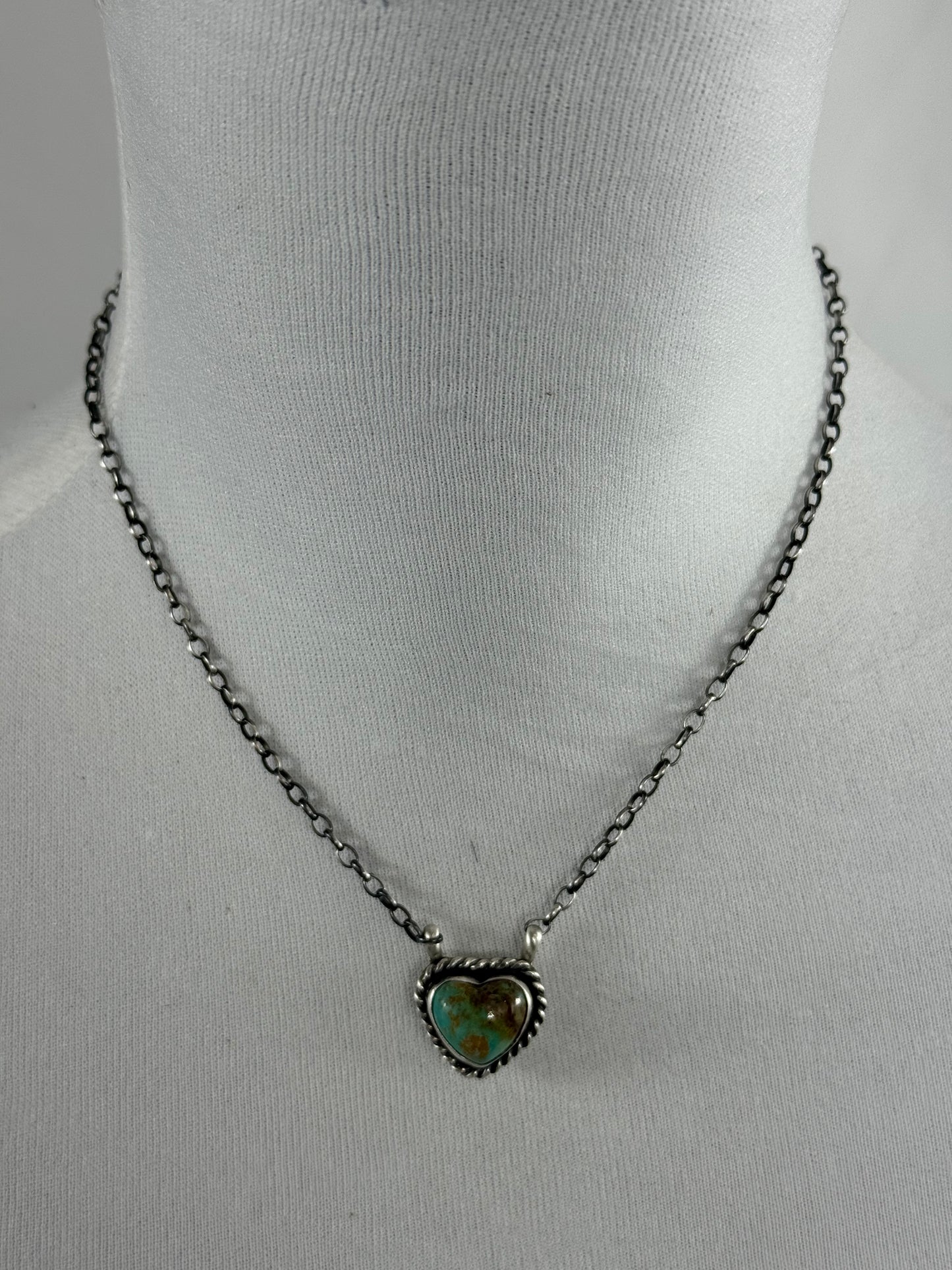Kingman Turquoise Heart Necklace