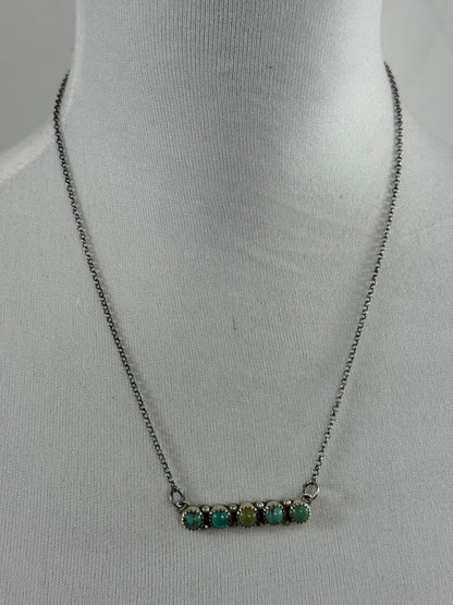 Kingman 5 Stone Bar Necklace