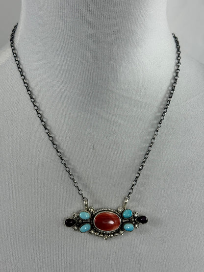 Multi Color Bow Tie Necklace