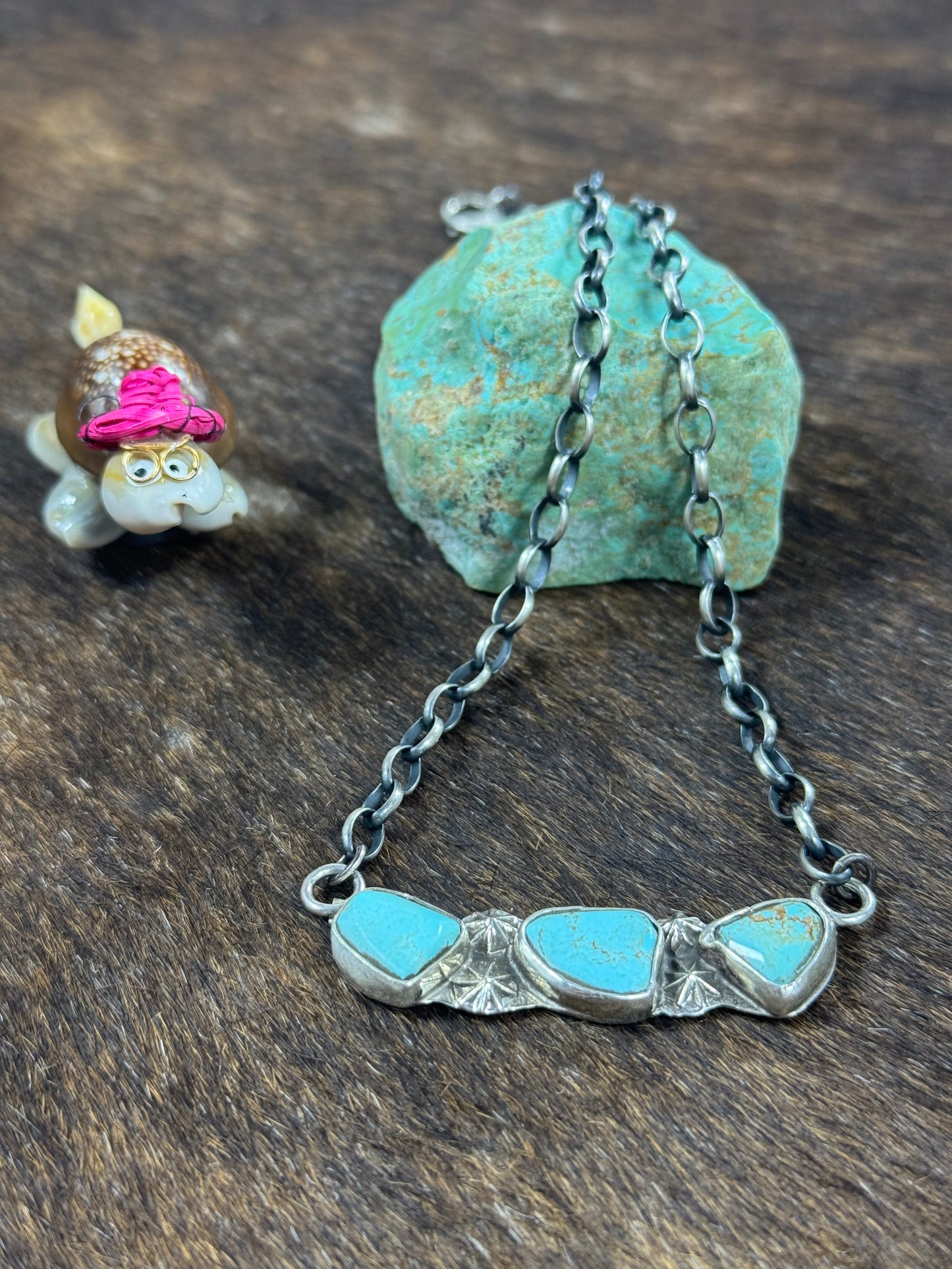 #8 Three Stone Bar Necklace