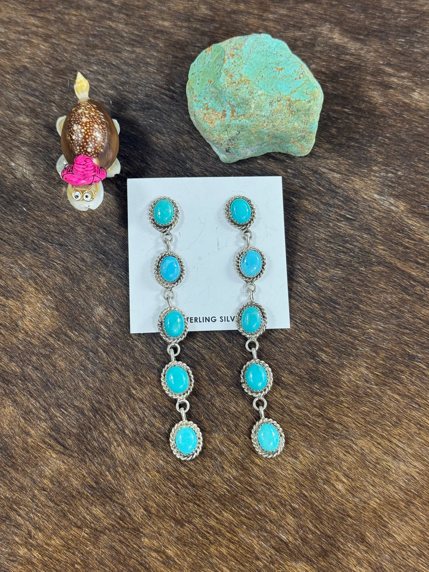 Kingman 5 Stone Dangle Earring