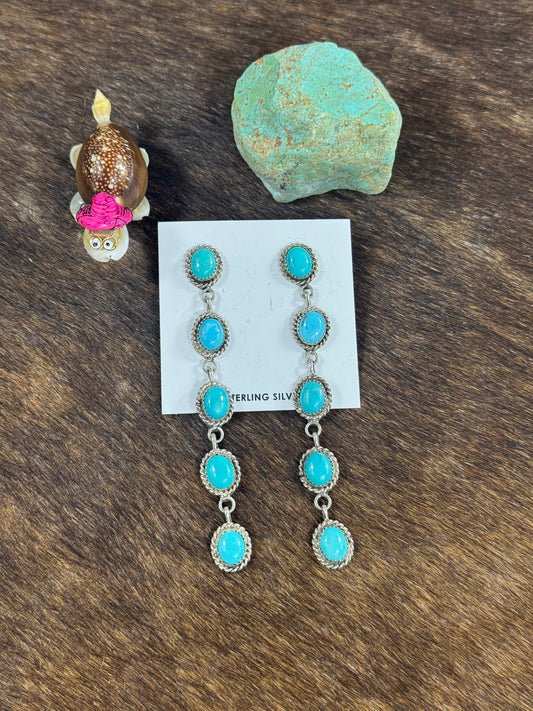 Kingman 5 Stone Dangle Earring