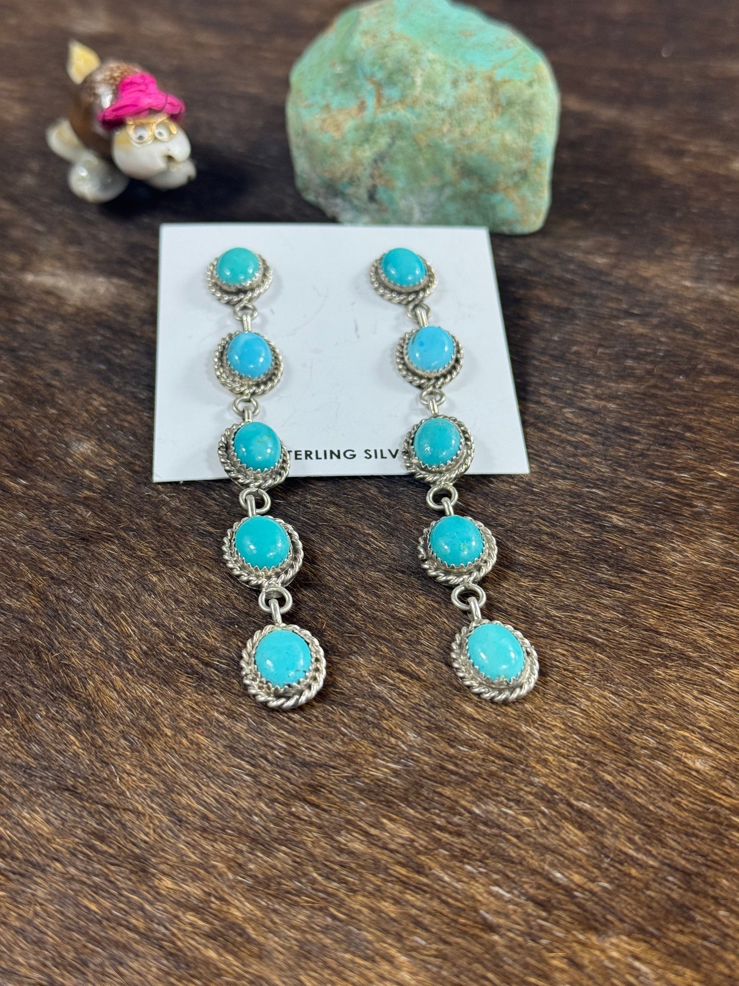 Kingman 5 Stone Dangle Earring