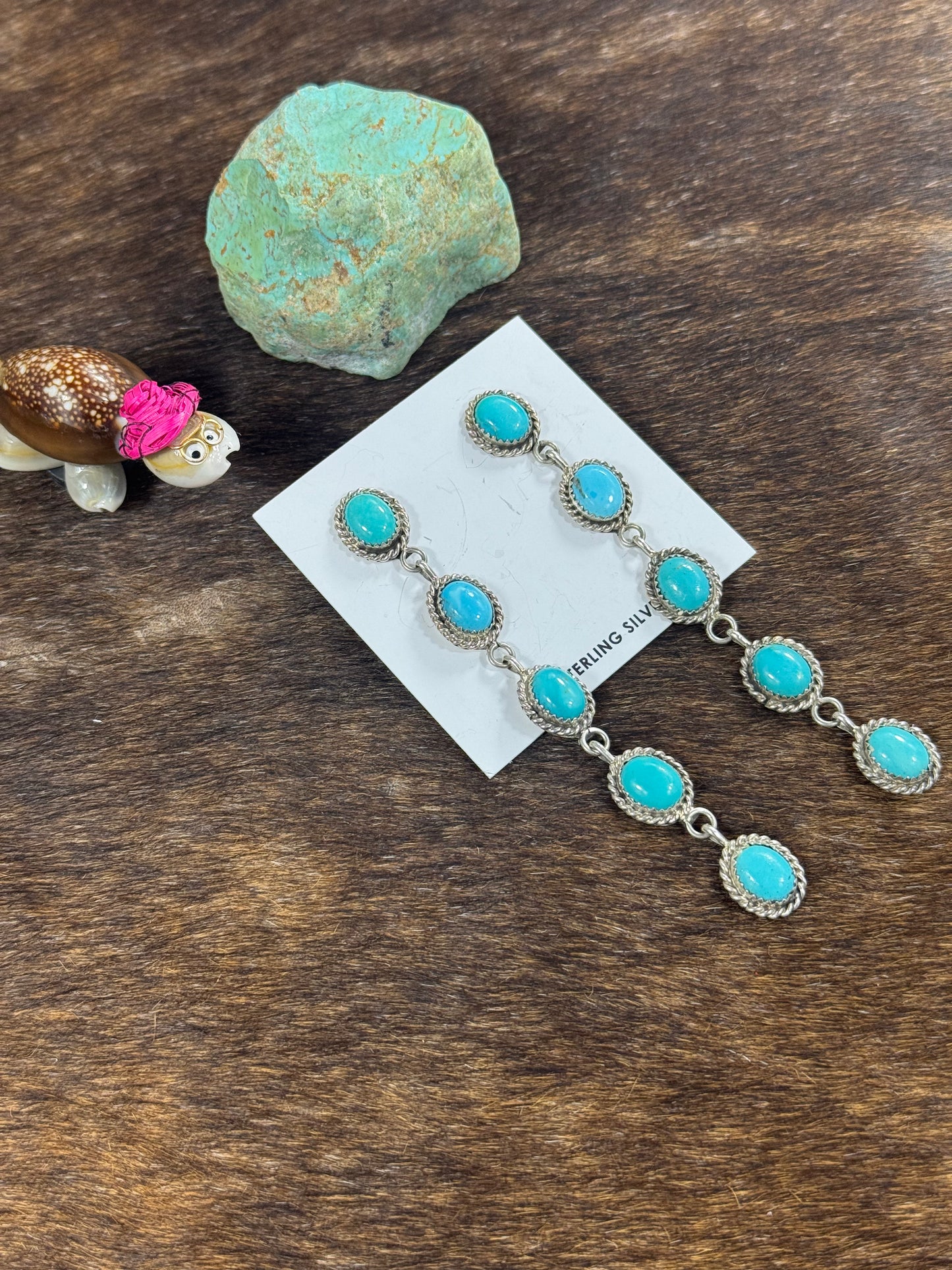 Kingman 5 Stone Dangle Earring