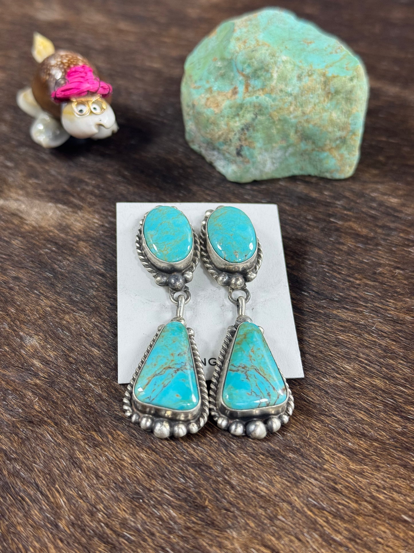 Kingman Two Stone Dangle Earring