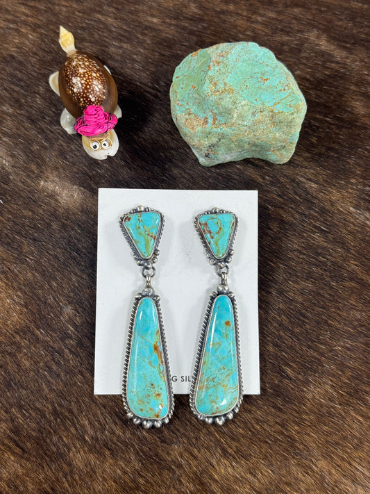Kingman Two Stone Dangle Earring