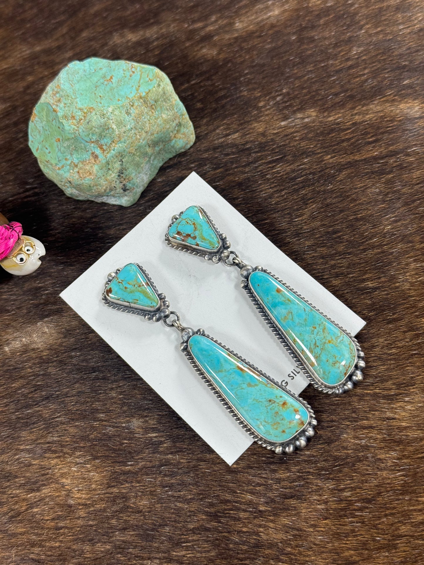 Kingman Two Stone Dangle Earring