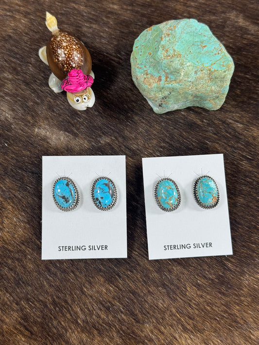 Kingman Oval Stud Earring