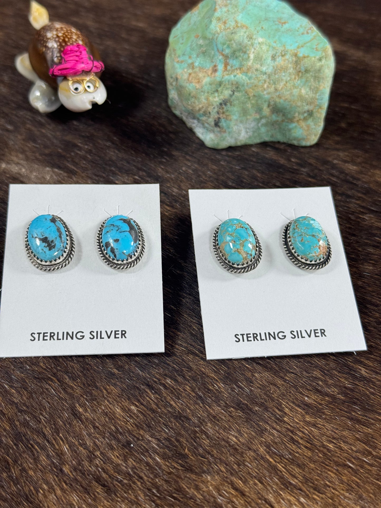 Kingman Oval Stud Earring