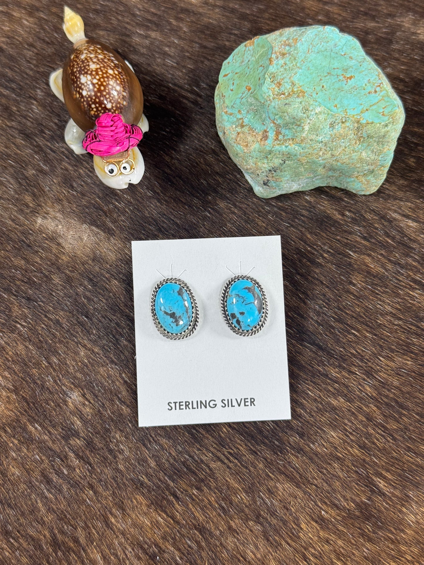 Kingman Oval Stud Earring