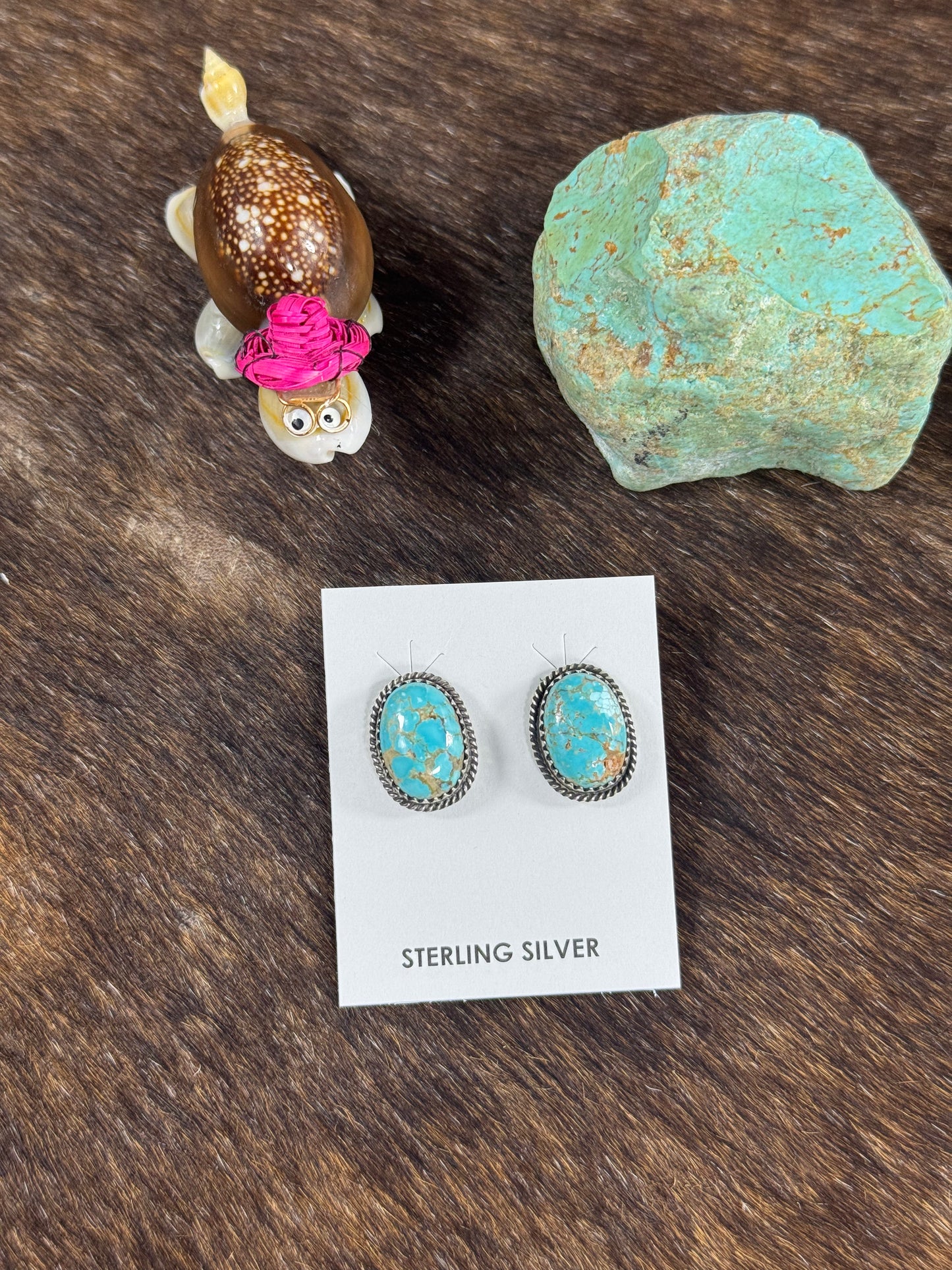 Kingman Oval Stud Earring