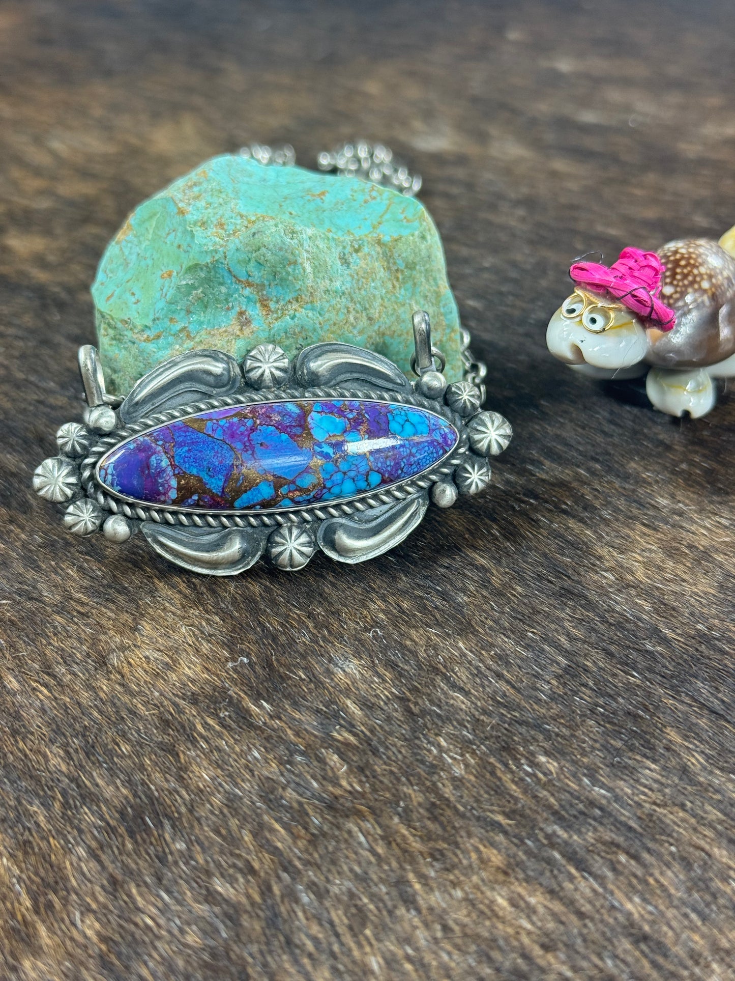 Purple Mohjave Surfboard Necklace