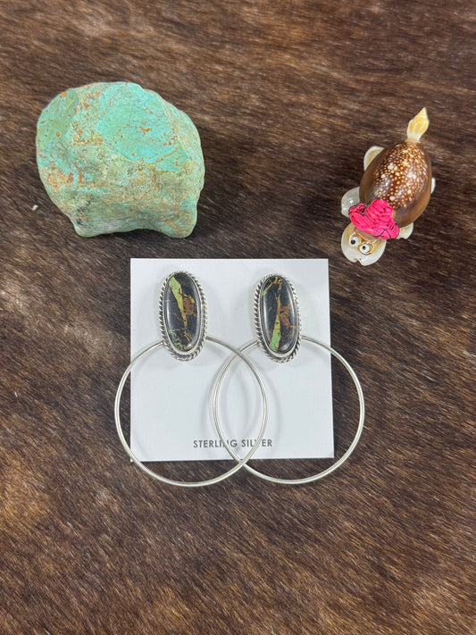 Black Jack Hoop Earring